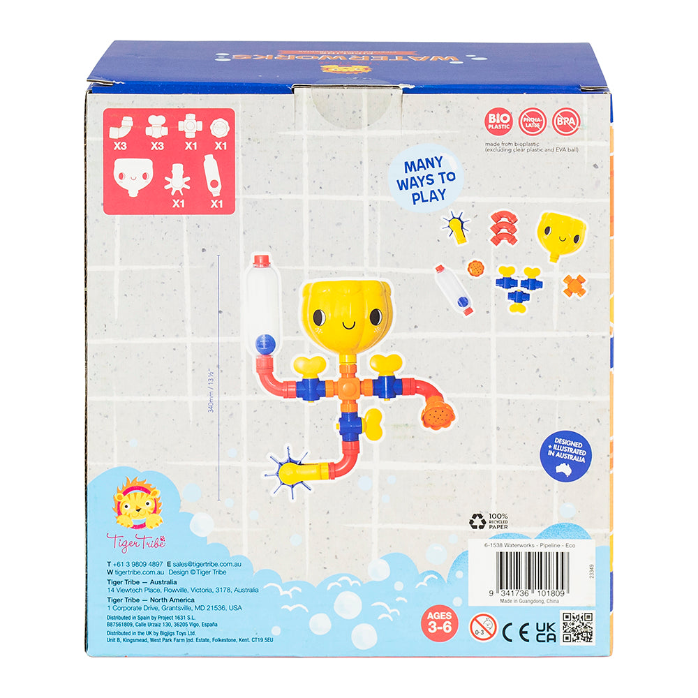 Eco Waterworks (Pipeline) - 11pcs Water Pipes Bath Toy
