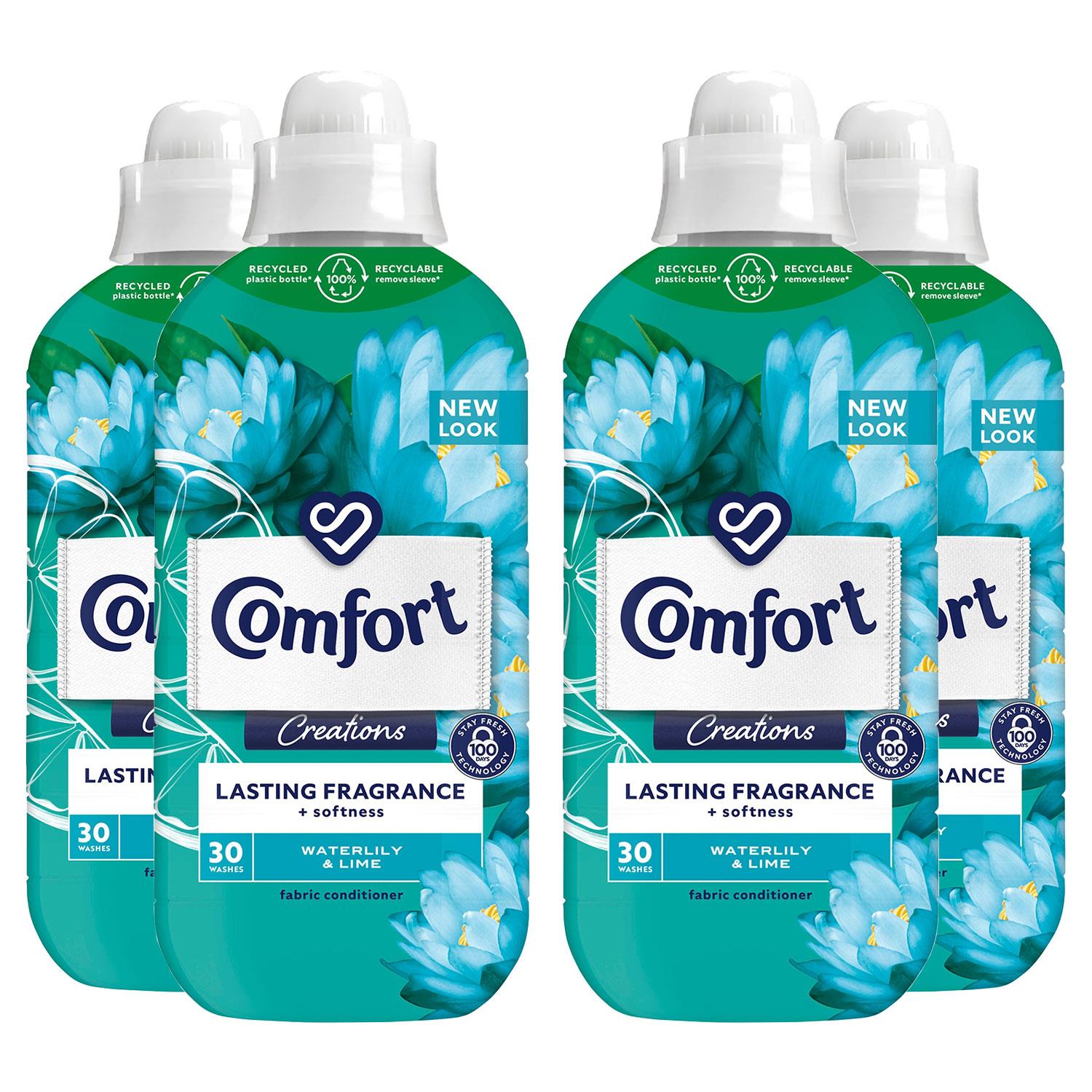 Fabric Conditioner Lasting Fragrance Waterlily & Lime 900ml, 30w | Set-of-4