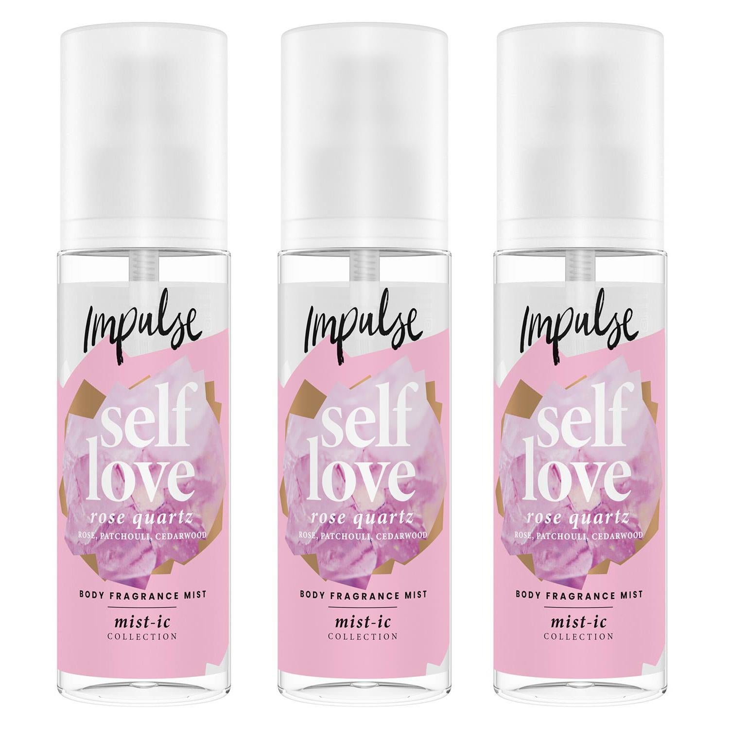 Body Fragrance Mist Self Love With Rose Petals & Cedarwood Scent 150ml, 3 Pack