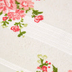 Floral Printed 100% Cotton Towel | Bath Towel | Cream