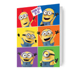 Minions 'from All Of Us' Blank Card, Birthday, Valentines, Mother's Or Fathers Day Official Product
