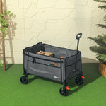 150l Folding Trolley, Collapsible Wagon | Gray