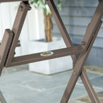 3 Pcs Foldable Garden Bistro Set Folding Table And Chairs