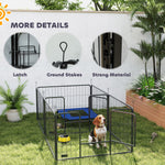 7 Panel Whelping Box For Dogs, Dog Playpen With Whelping Pads