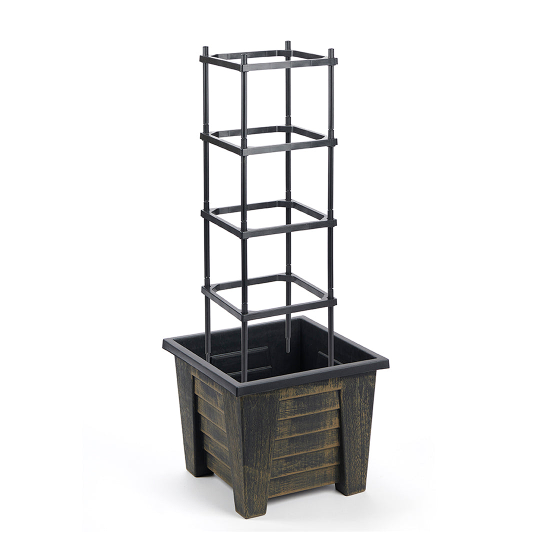 Bronze Effect Trellis Planter For Tomatoes And Climbing Plants