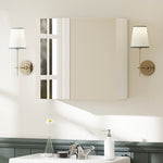HOMCOM Bathroom Mirror Cabinet With 2 Doors And Adjustable Shelf, White