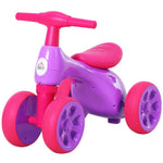 Baby Balance Bike W/rubber Wheels, Storage Bin | Purple
