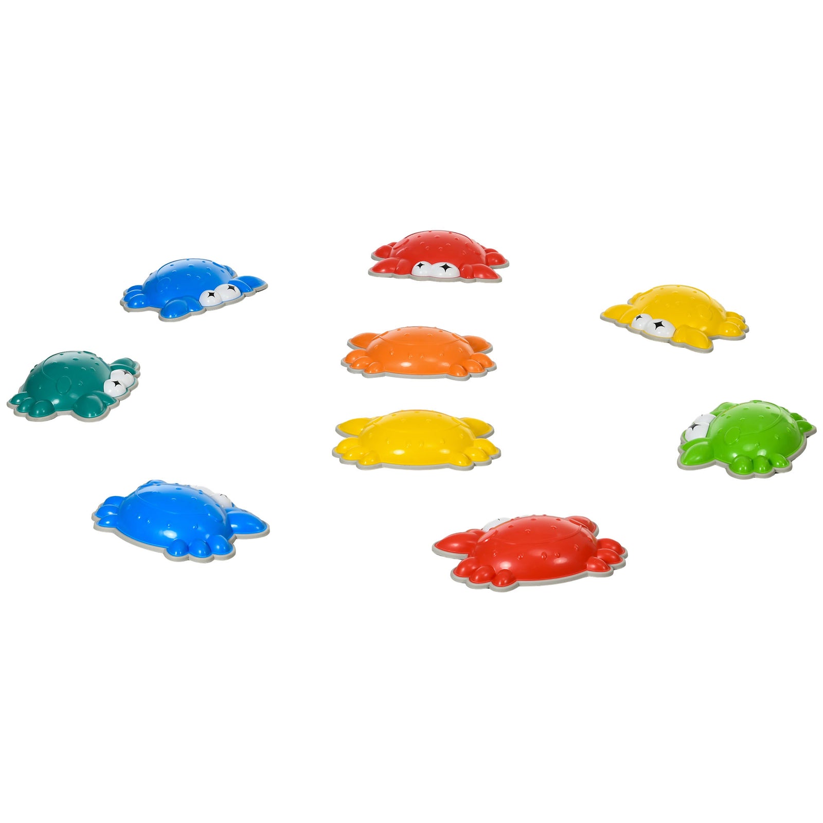 Kids Crab Stepping Stones, 6/9pcs River Stones For Indoors, Outdoors | Large | Multi Colour