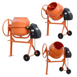 120l 450w Electric Cement Mixer,steel Concrete Mixer With 2 Wheels, 33–34rpm | Orange