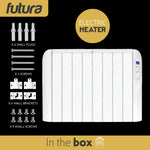 Electric Radiator Panel Heater Wall Mounted Advanced Timer Digital Thermostat, Bathroom Safe Room Heater | 2000w | White