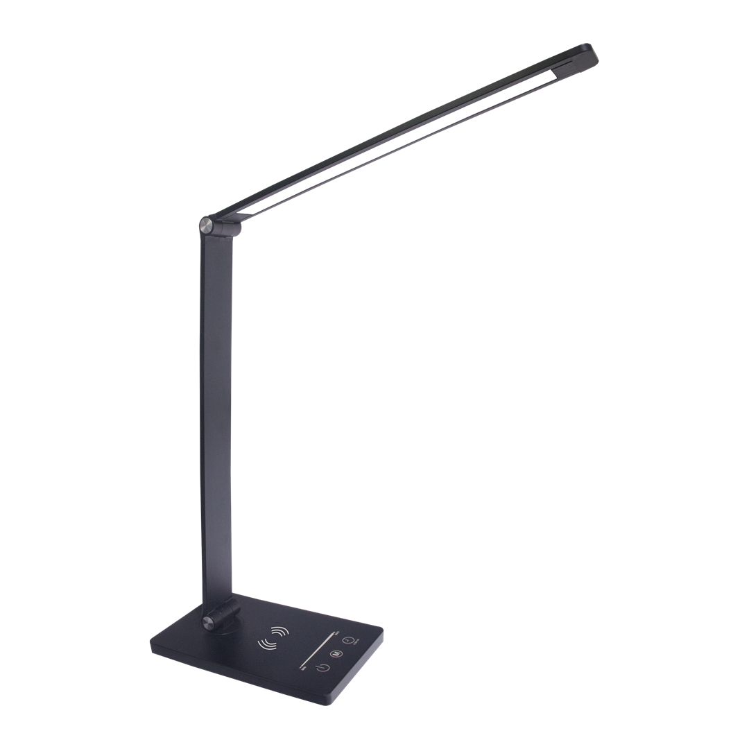 Vario Designer Desk Lamp Wireless Phone Charging Adjustable Dimmable Great For Home Office | Black