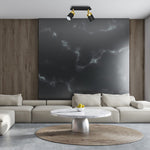 Joker Hand Made Ceiling Lamp In Matt Black With Luxurious Gold Detail Featuring 2 Minmalistic Slender Cylinder Shades