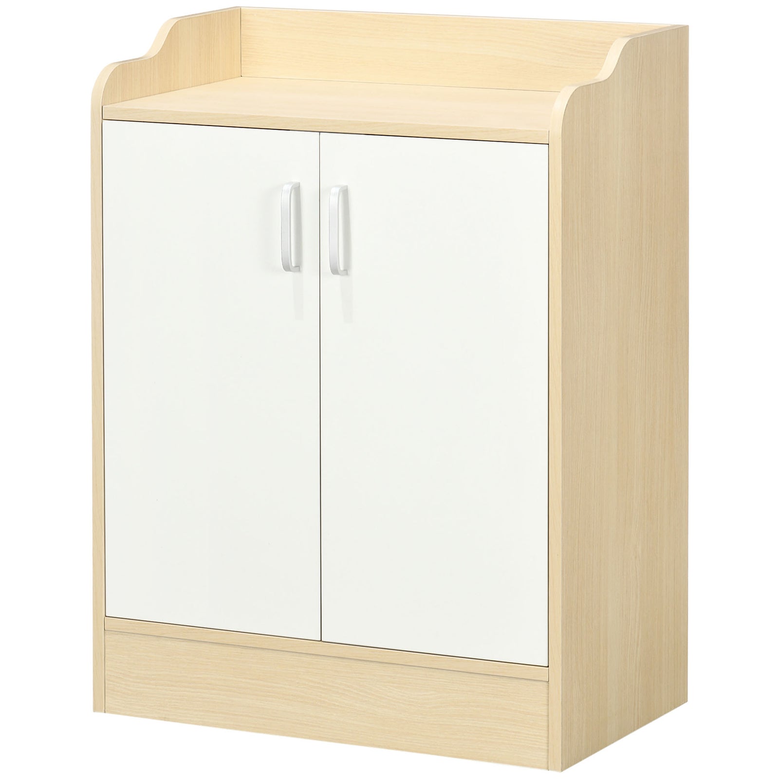 Shoe Cabinet W/ 3 Shelves For 9 Pairs Of Shoes Space Saving
