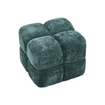 Modern Upholstered Storage Footstool Ottoman | Green