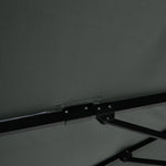 Square Cantilever Parasol With Solar-powered Led Lights | One Size | Dark Grey