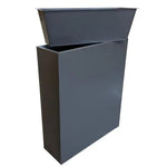 Long Zinc Galvanised Tall Trough Planter | 75cm x 25cm x 90cm | Grey