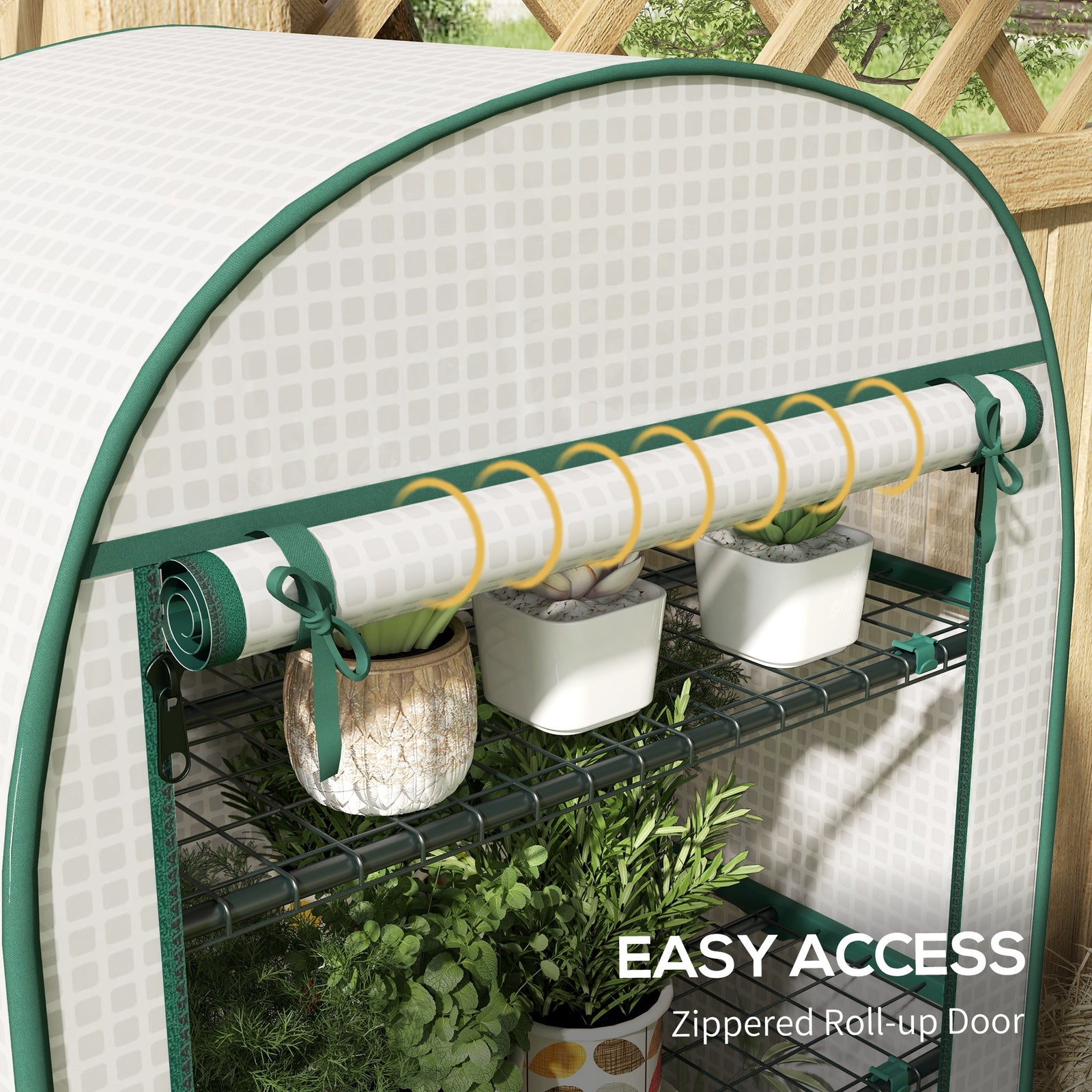 80 X 49 X 160cm Mini Greenhouse Portable Green House With Shelf | White