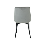 Amelia Velvet Comfort Dining Chairs | One Size | Grey