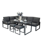 Aluminium Corner Sofa Set | Anthracite