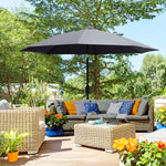 2.7m Parasol With Tilt And Crank | Charcoal Gray