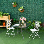 Aquatex Glass Garden Table Curved Frame With Parasol Hole