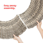 Rattan Tree Skirt Foldable Basket Cover For Indoor Decor