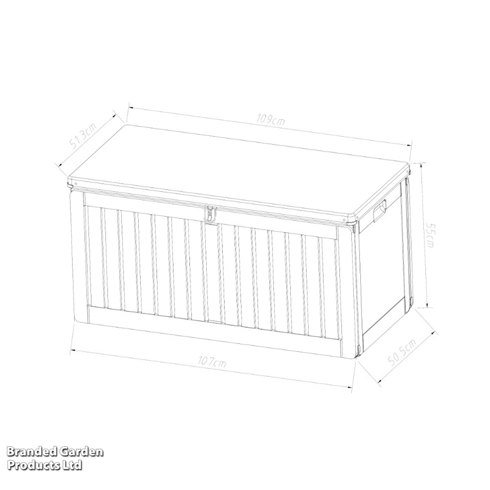 Garden_Gear 270-Litre Lockable Garden Storage with Sit on Lid