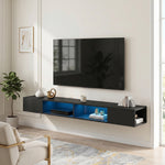 Tv Stand With Rgb Led Lights For 75-inch Tv | Black