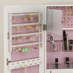 Jewellery Cabinet With Mirror And Led Lights | Pink