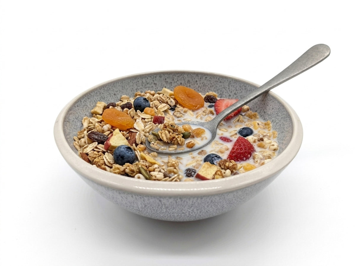 Reactive Grey Glaze Dinnerware Set Nordic Pebble Cereal Bowls 16.5cm | Set of 6 | Grey
