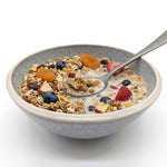 Reactive Grey Glaze Dinnerware Set Nordic Pebble Cereal Bowls 16.5cm | Set of 4 | Grey