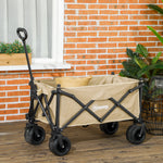 Foldable Garden Cart, Utility Wagon With Carry Bag | Khaki