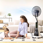 Spray Misting Fan, Pedestal Fan With Oscillation, Tilt, Remote