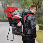 Baby Hiking Backpack Carrier W/ Detachable Rain Cover For Toddlers | Red