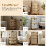 HOMCOM Chest Of Drawers, 4 Drawers Dresser With Bamboo Frame
