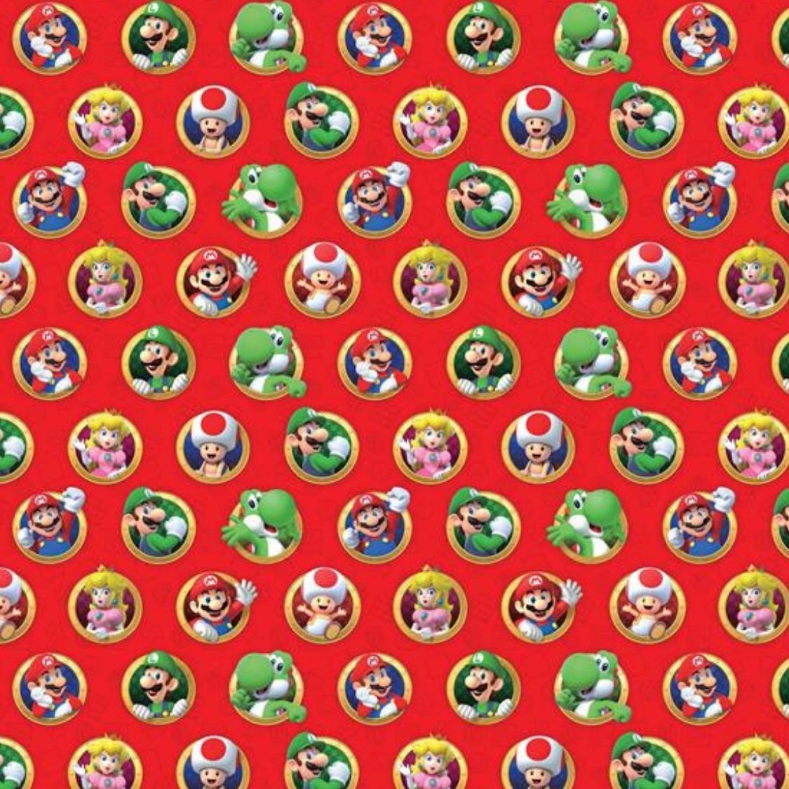 Super Mario Bros Super Mario Bros Super Mario Gift Wrap Roll 2m Official Product