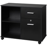 Filing Cabinet Mobile Printer Stand Drawer For A4 Size Files | One Size | Black