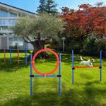 Pet Agility Set Training Dogs Outward Outdoor Play Hurdle Jump Hoop Pole