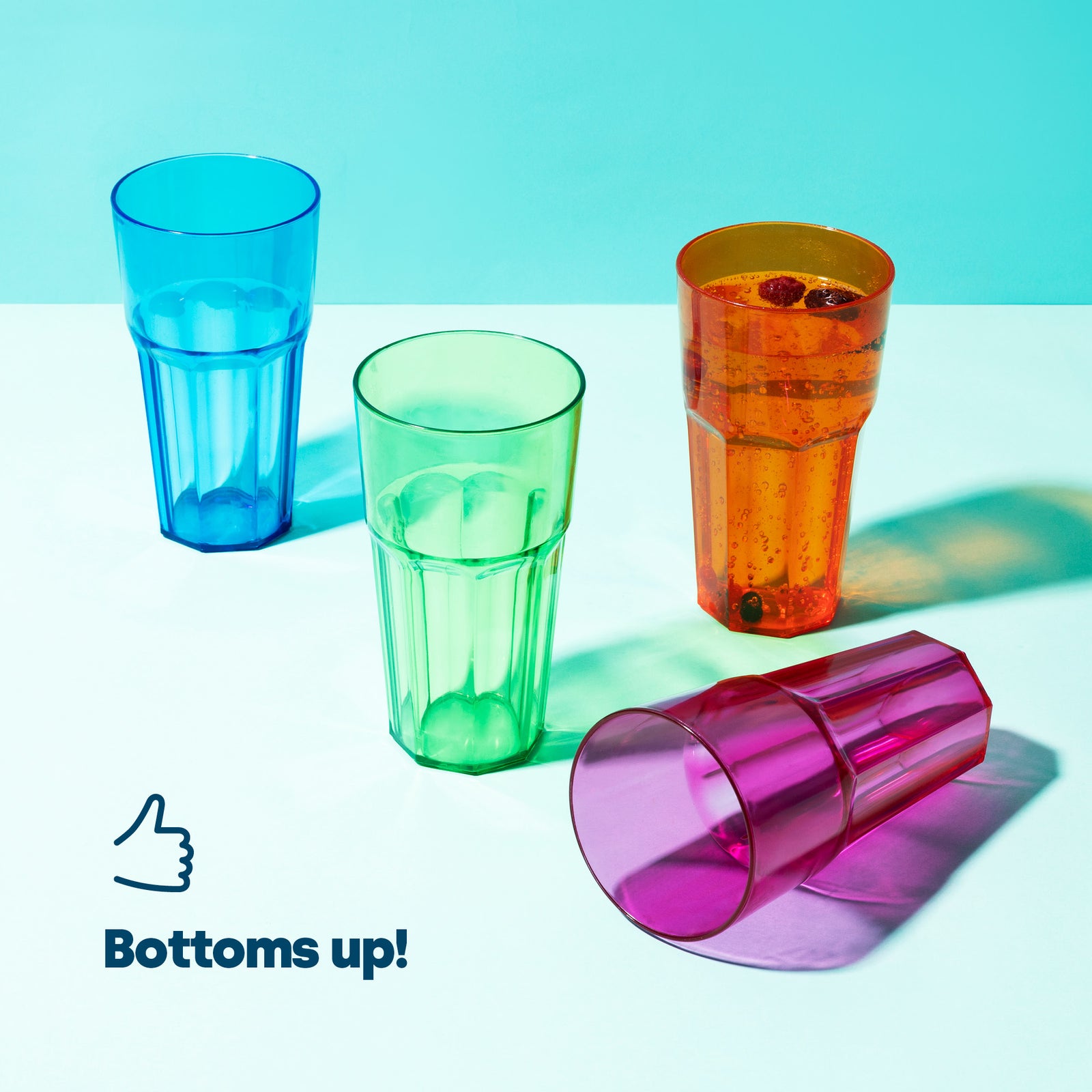 Multicolour Plastic Tumbler Set Of 4