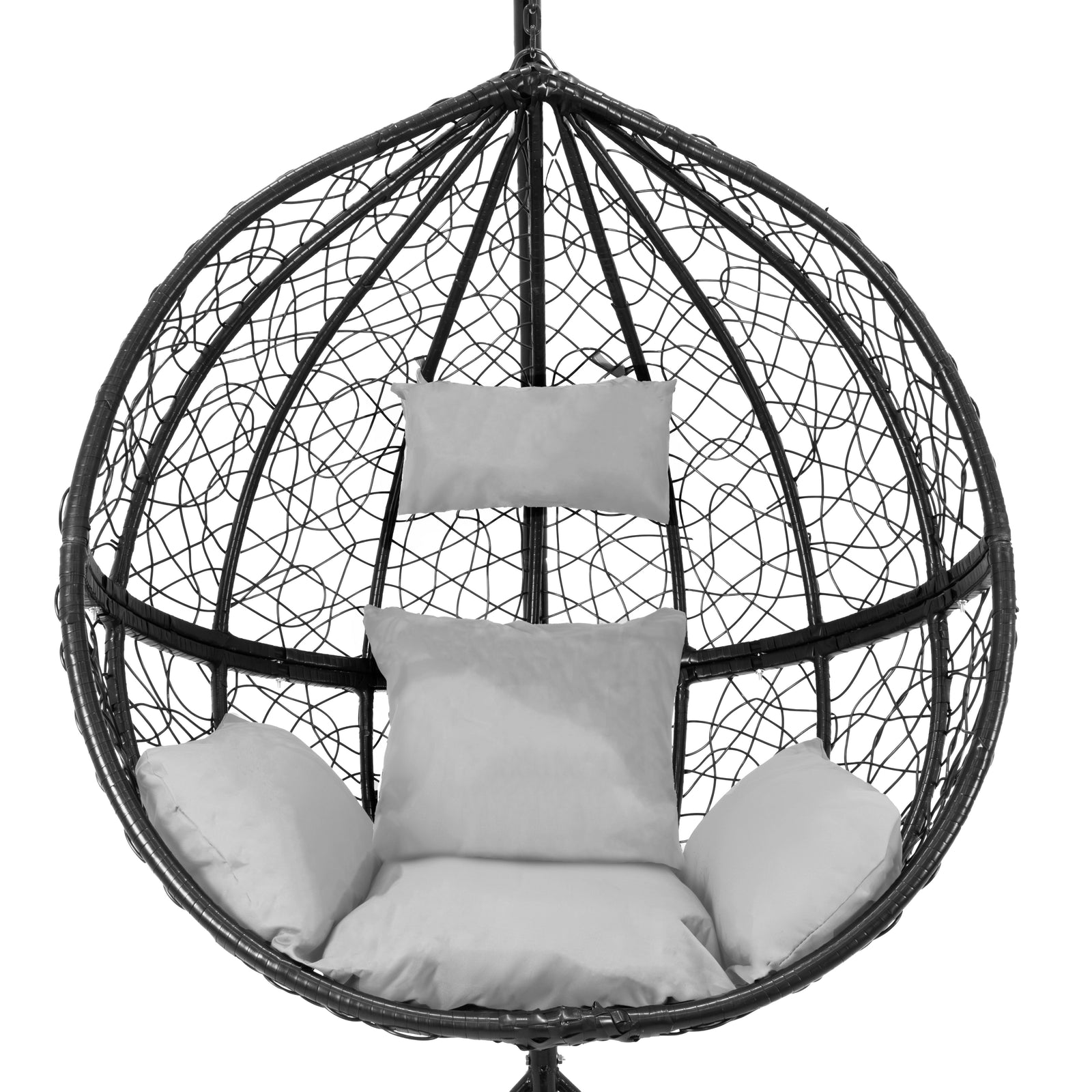 Hanging Rattan Egg Chairs X 2 | Black