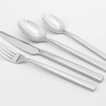 Cutlery Sets Stainless Steel 18/8 Forks Spoons Catering Flat | Set of 4 | Silver