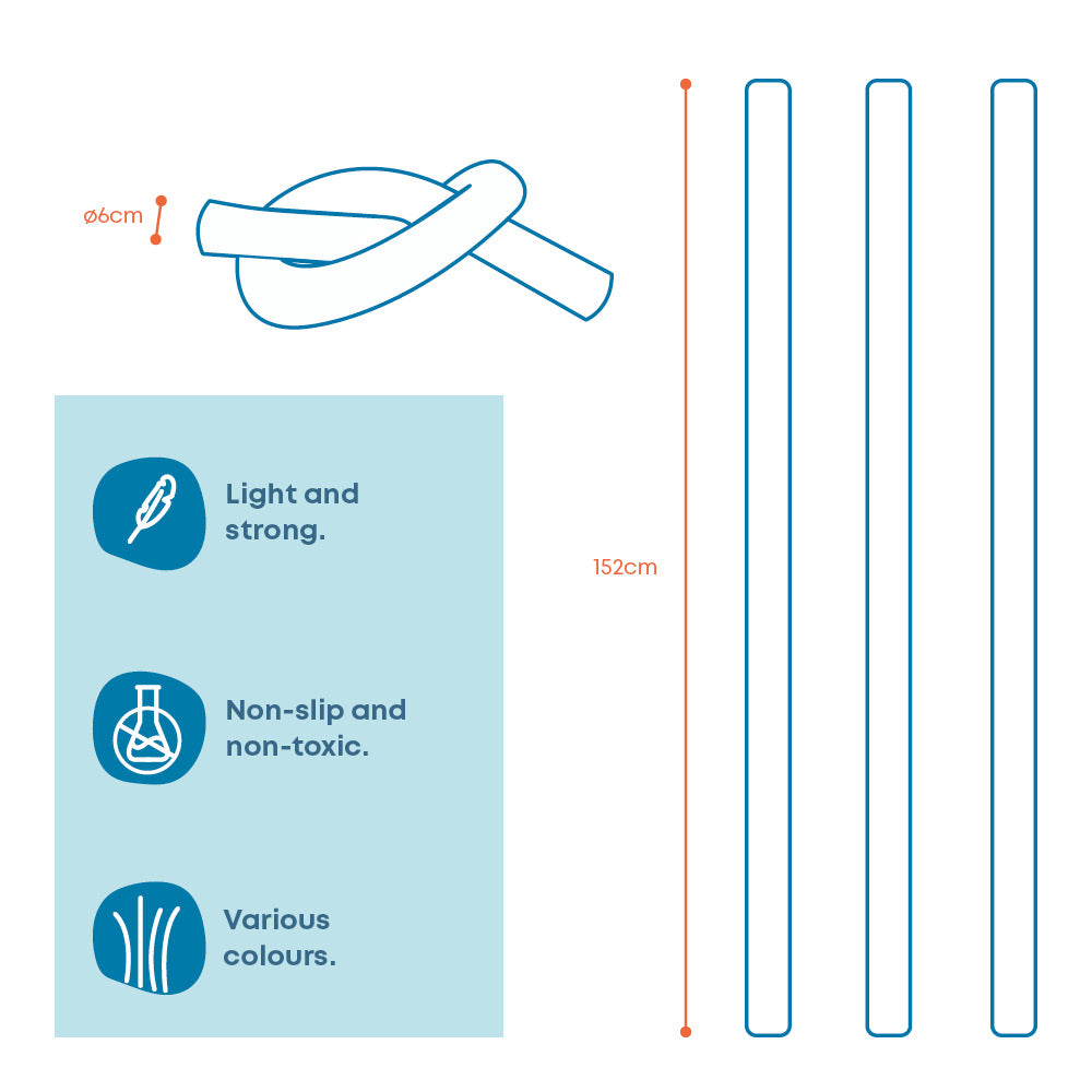SPLASH! Hillington Flexible Pool Noodles Set Of 2 Foam Swim Float Aids