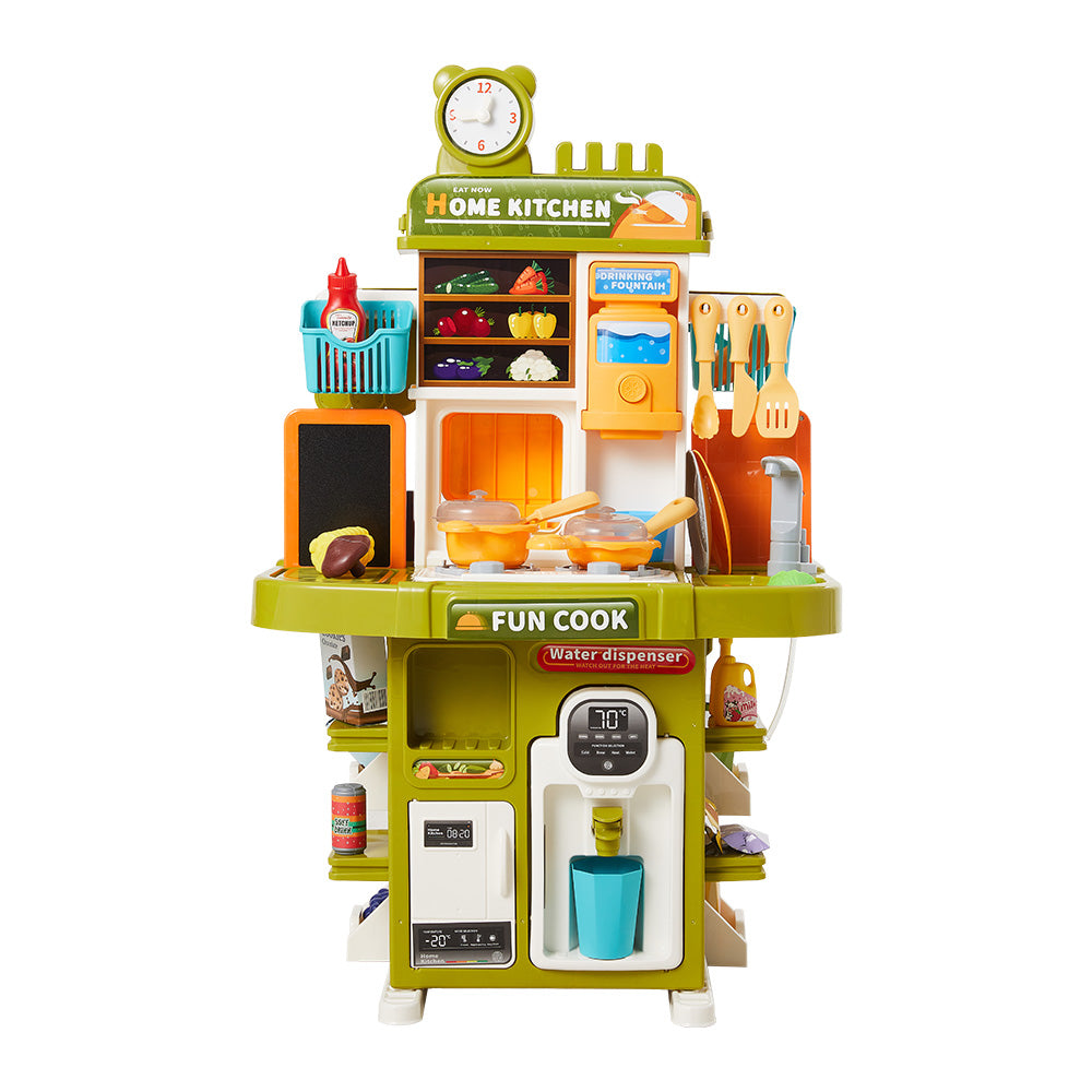 Children Pretend Kitchen Playset 83pcs Toy Accessory Set | Green