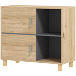 Bathroom Storage Cabinet With Open Compartments