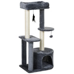Cat Multi-activity Tree Tower W/ Perch House Scratching Post Play Ball