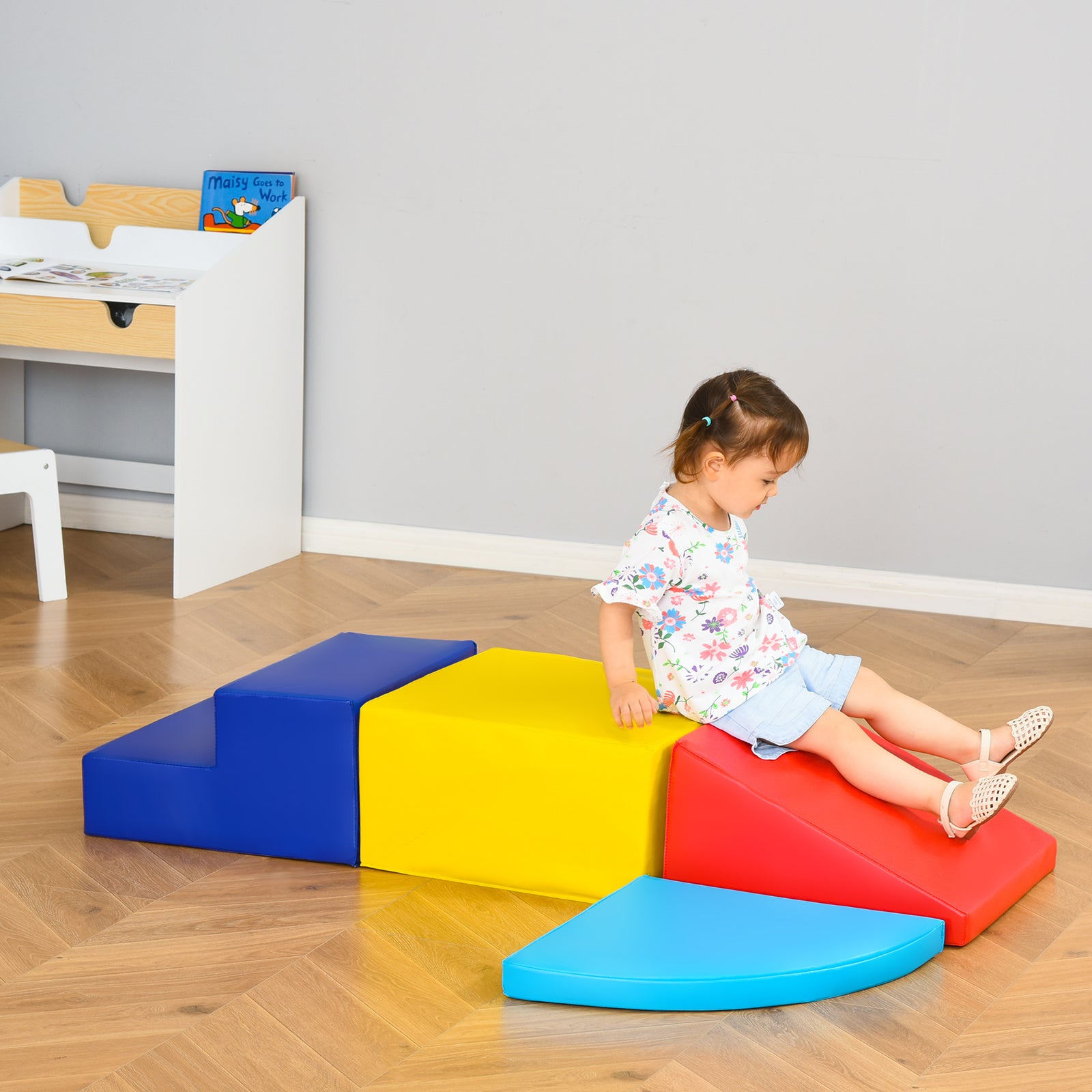 4-piece Soft Play Set Climb And Crawl Foam Activity Toys | Red