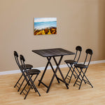 Folding Wooden Dining Table | 70cm x 70cm | Black