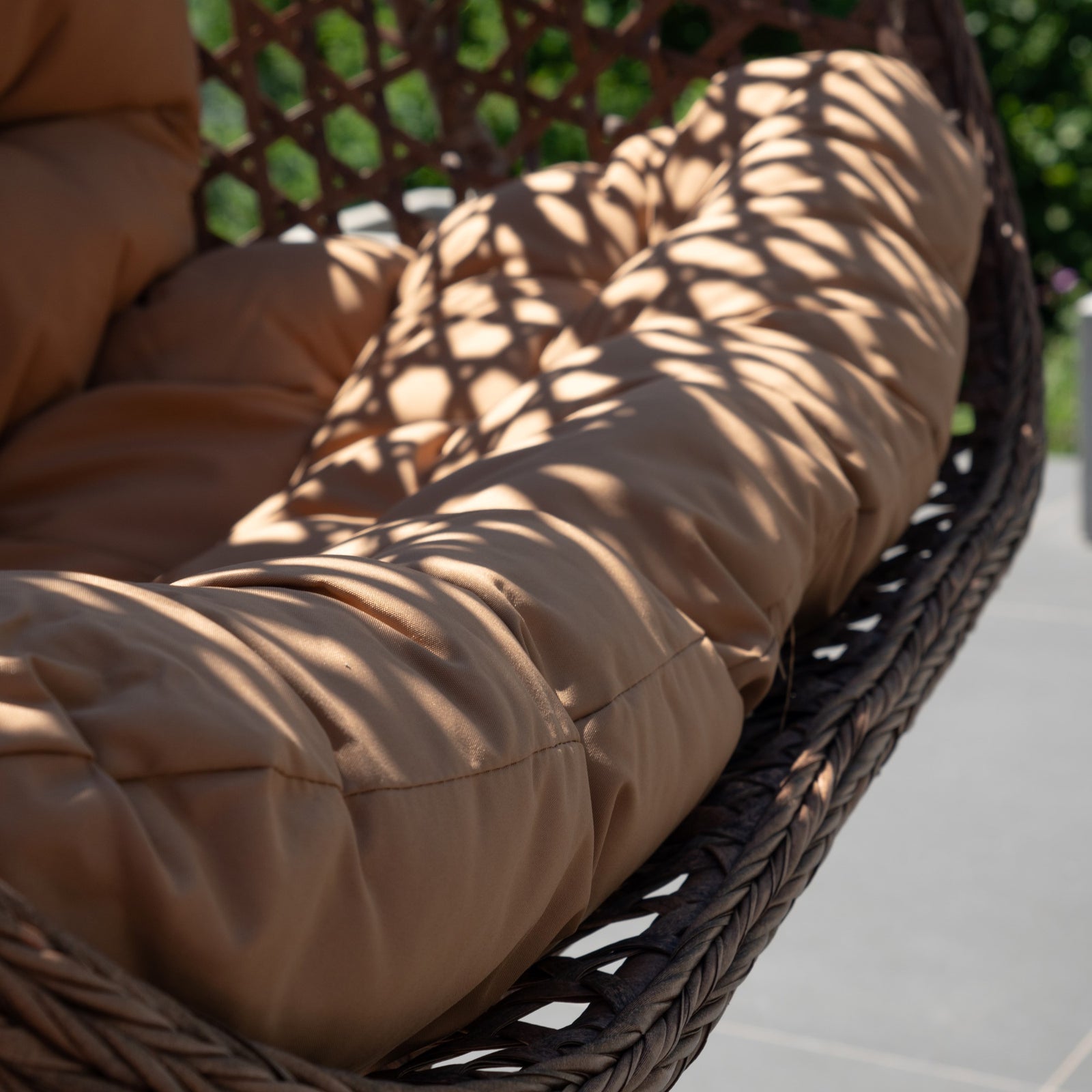 Alston Double Garden Hanging Egg Chair | Brown