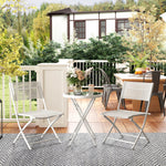 3 Pieces Outdoor Bistro Set, Glass Top Table And Chairs