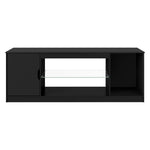 Tv Stand Entertainment Unit Tv Cabinet Stand Storage With Led 140cm Black | Black